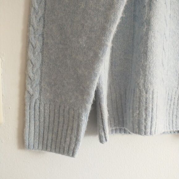 Knit For J Crew Sweater Pullover Men XL Blue 100%Wool Cable Knit Preppy Academia - Picture 3 of 7